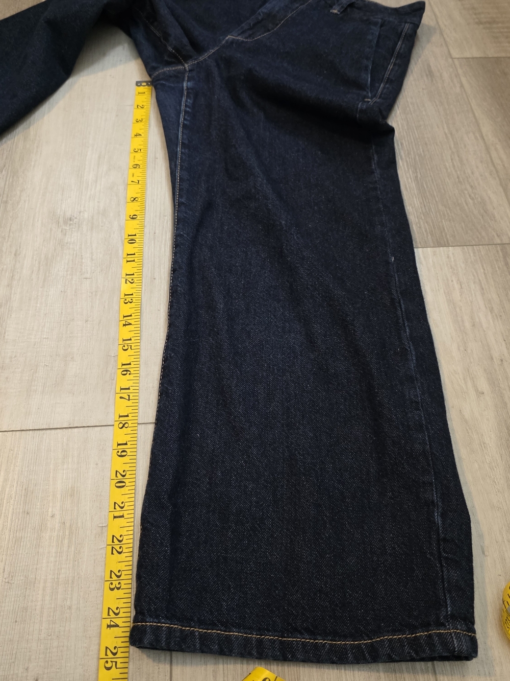 Dynamite Denim Heidi Cropped Wide Leg Jeans Dark Wash Size 25 - Picture 10 of 13